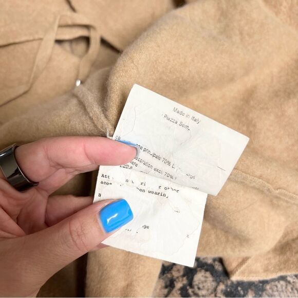 Piazza Sempione Beige Loose Open Front Cardigan - Size IT 44 Made In Italy - Picture 6 of 7